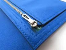 HERMES エルメス 長財布 シチズンツイルロング シルクイン エバーカラー ブルーイドラ X刻印【473】