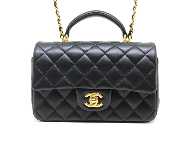 CHANEL シャネル マトラッセ トップハンドル20 チェーンショルダー AS2431 ブラック GP ゴールド金具  2120000286162【200】 の購入なら「質」の大黒屋（公式）