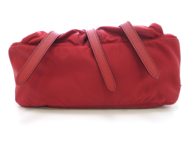 PRADA プラダ ショルダーバッグ レッド ブラック ナイロン