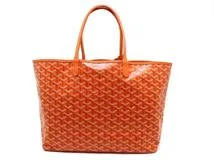 GOYARD ゴヤール サンルイPM トートバッグ オレンジ PVC レザー