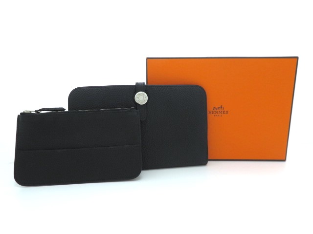 新品未使用　HERMES ブラック 長財布　エルメス　ドゴン GM U刻印 エルメス ドゴン GM ブラック トゴ ユニセックス 財布 【未使用