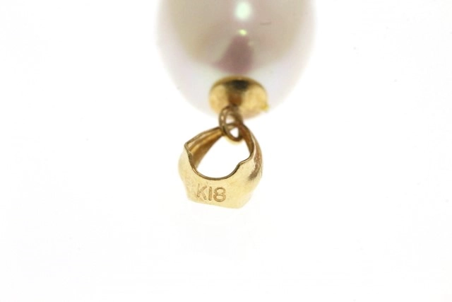 JEWELRY ノンブランド ペンダント トップ K18 イエローゴールド パール 1.3g【473】