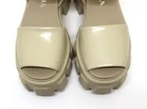 PRADA プラダ 靴 モノリス レディース36(約22.5～23.0cm) ベージュ ラバー ブラッシュドレザー 1X526M (2147100516555) 【200】