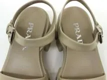 PRADA プラダ 靴 モノリス レディース36(約22.5～23.0cm) ベージュ ラバー ブラッシュドレザー 1X526M (2147100516555) 【200】