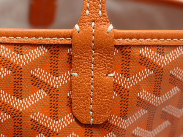 GOYARD ゴヤール サンルイPM トートバッグ オレンジ PVC レザー