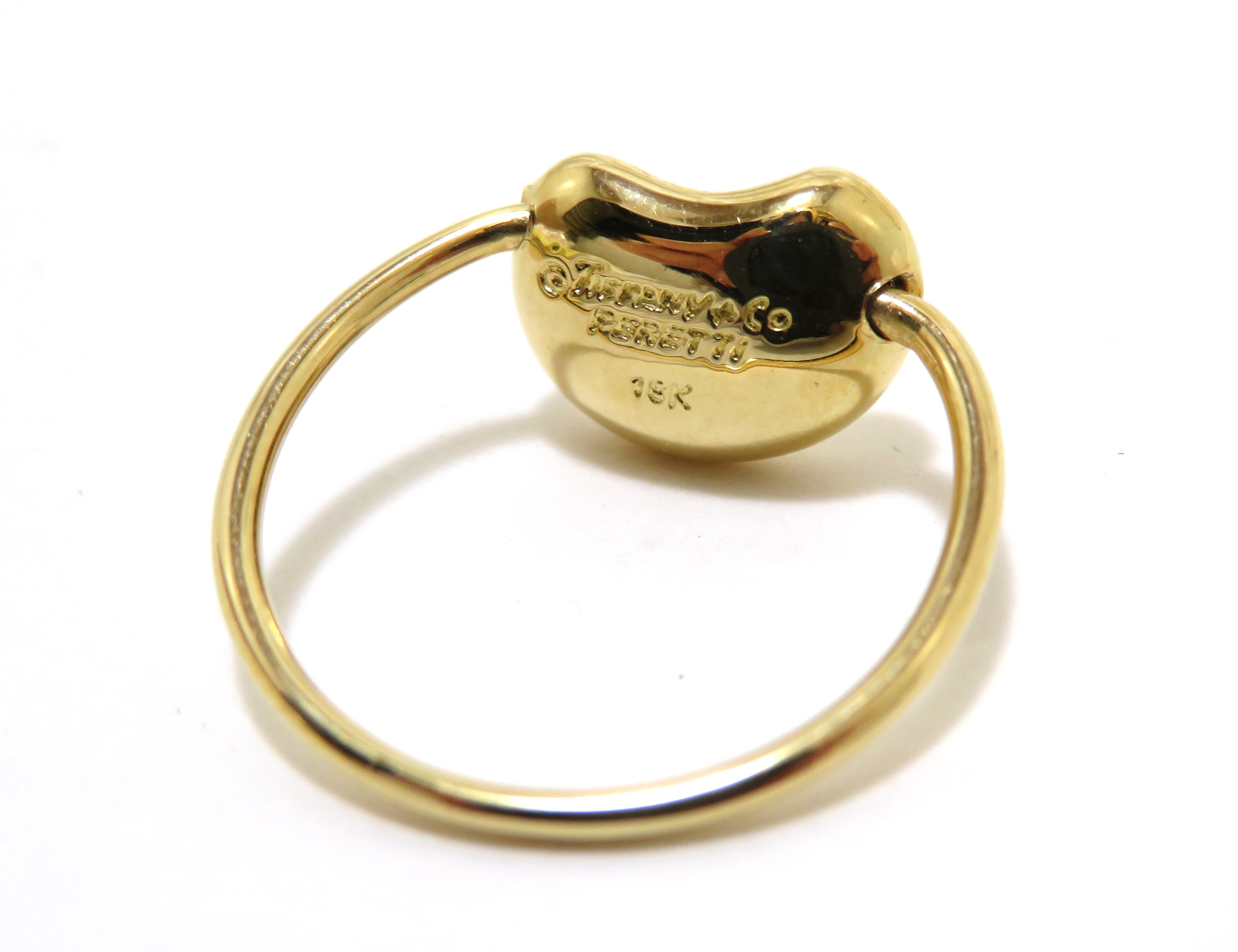 ＴＩＦＦＡＮＹ　＆　Ｃｏ　ティファニー　ビーンリング　指輪　ＹＧ　イエローゴールド　750　18Ｋ　金　ゴールド　2.3ｇ　7号【472】ＨＦ
