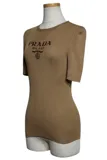 PRADA プラダ 衣類 ロゴ入クルーネックセーター レディース36 ベージュ シルク P24T1F_11MY_F0040_S_ (2143100516809) 【200】