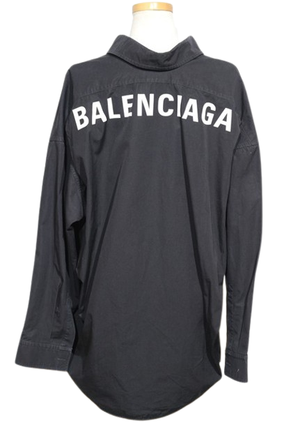 BALENCIAGA バレンシアガ トップス 32 ブラック レディース BALENCIAGA バレンシアガ 衣類 オーバーサイズシャツ レディース32