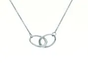 TIFFANY＆CO　ティファニー　ダブルループネックレス　シルバー　約2.6g　約40cm　2148103834417　【205】