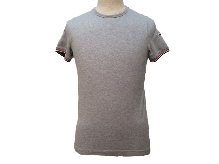 MONCLER モンクレール Tシャツ メンズXS グレー コットン 