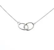 TIFFANY＆CO　ティファニー　ダブルループネックレス　シルバー　約2.6g　約40cm　2148103834417　【205】