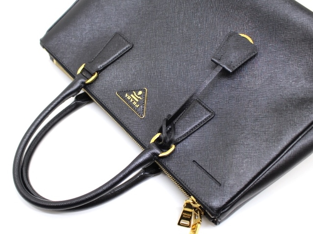 PRADA プラダ ガレリア 2way ショルダーバッグ ブラック GP ゴールド