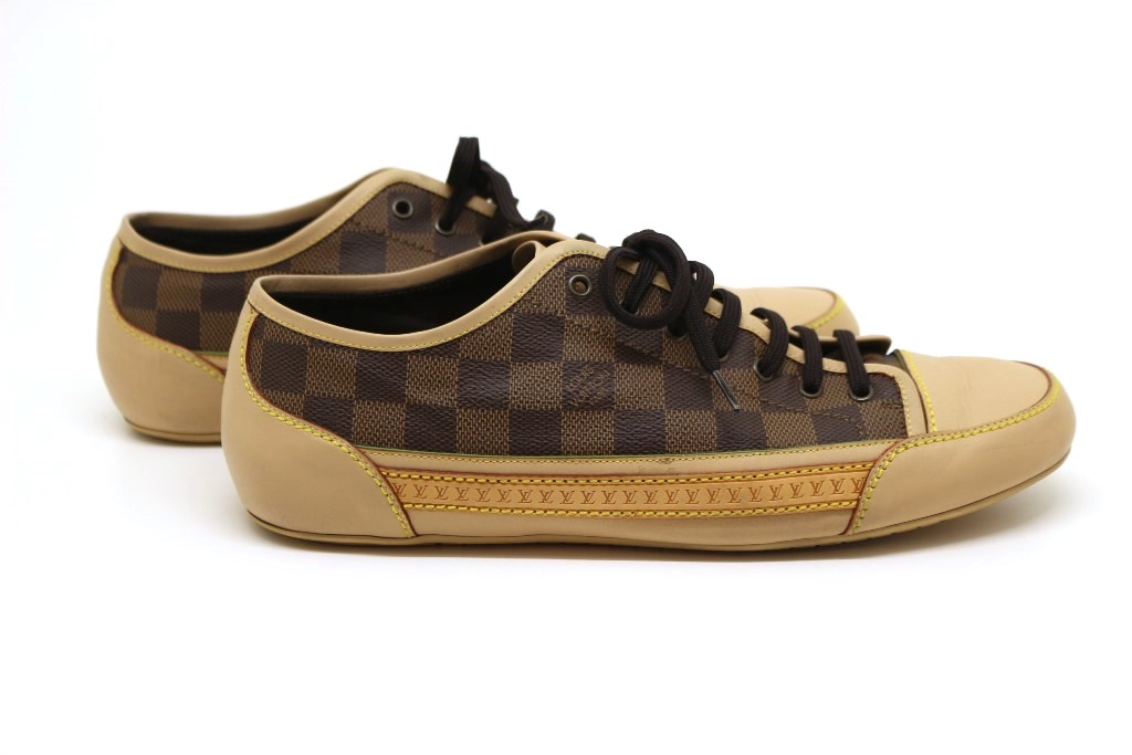LOUISVUITTONルイヴィトンメンズスニーカーダミエUK9.5約28cm LOUIS VUITTON ルイヴィトン スニーカー メンズ9 ブラウン