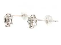 JEWELRY　ジュエリー　ピアス　K18WGダイヤモンド0.15ctずつ　約0.8g　2141300397440【207】