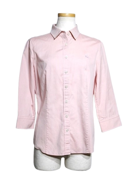 Burberry-バーバリーピンク長袖シャツ BURBERRY バーバリー ピンク シャツ Lサイズ - メルカリ