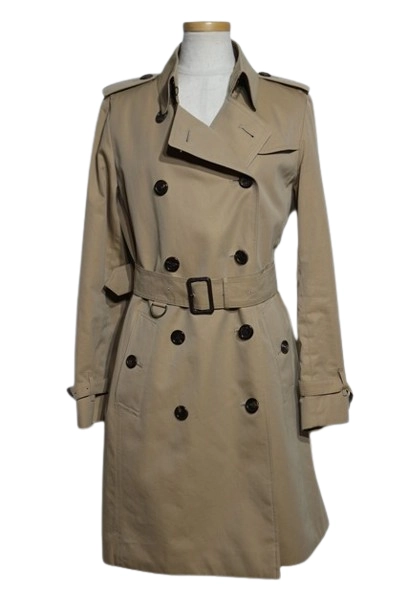 美品★BURBERRY トレンチコート 40 ベージュ黒いボタンがかわいい！ BURBERRY バーバリー トレンチ コート レディース ショート