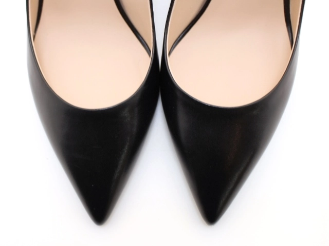 FENDI フェンディ 靴 パンプス レディス38(約24.5～25.0cm)  ブラック ネイビー レザー ファー RN146779 (2143700188178) 【200】