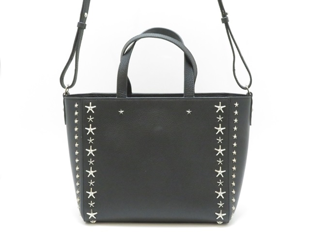 JIMMYCHOO ジミーチュウ スタースタッズ ペガシS ２ＷＡＹショルダーバッグ ブラック レザー 204PEGASI/S  TOTE.UUF【472】HA 2143500274880 の購入なら「質」の大黒屋（公式）