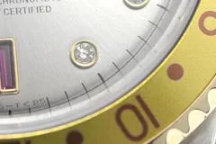 A番 ROLEX ロレックス 腕時計 GMTマスターⅡ16713RG ステンレス/K18イエローゴールド 3Pルビー/8Pダイヤモンドグレー文字盤 トリチウム 自動巻【472】SJ