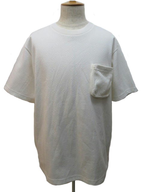 LOUIS VUITTON　ルイヴィトン　Tシャツ　メンズ XL　ホワイト　モノグラム柄　コットン　【432】