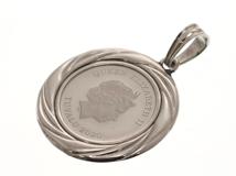 JEWELRY ノンブランド エリザベス二世 ホース コイン 1/10 oz 硬貨 ペンダントトップ PT900 PT1000 5.7g【473】