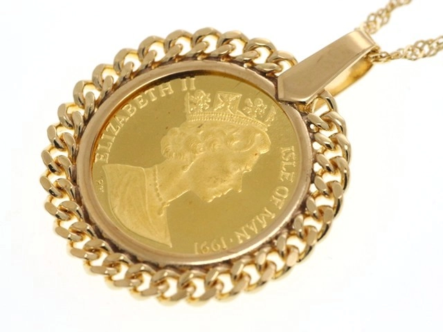 美品‼️K24&K18トップ ペンダントトップ❤️エリザベス2世　キャット JEWELRY ノンブランド エリザベス二世 キャットコイン 1/25 oz