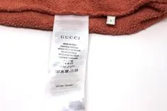 GUCCI グッチ スウェット トレーナー オーバーサイズ メンズL ピンク ドッグ コットン ラインストーン 469250 （2143100477636）【200】