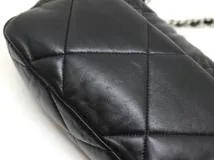 シャネル CHANEL19 ハンドバッグ ブラック SV GP シャイニーラムスキ ヴィンテージ加工 参考定価1,120,900-
