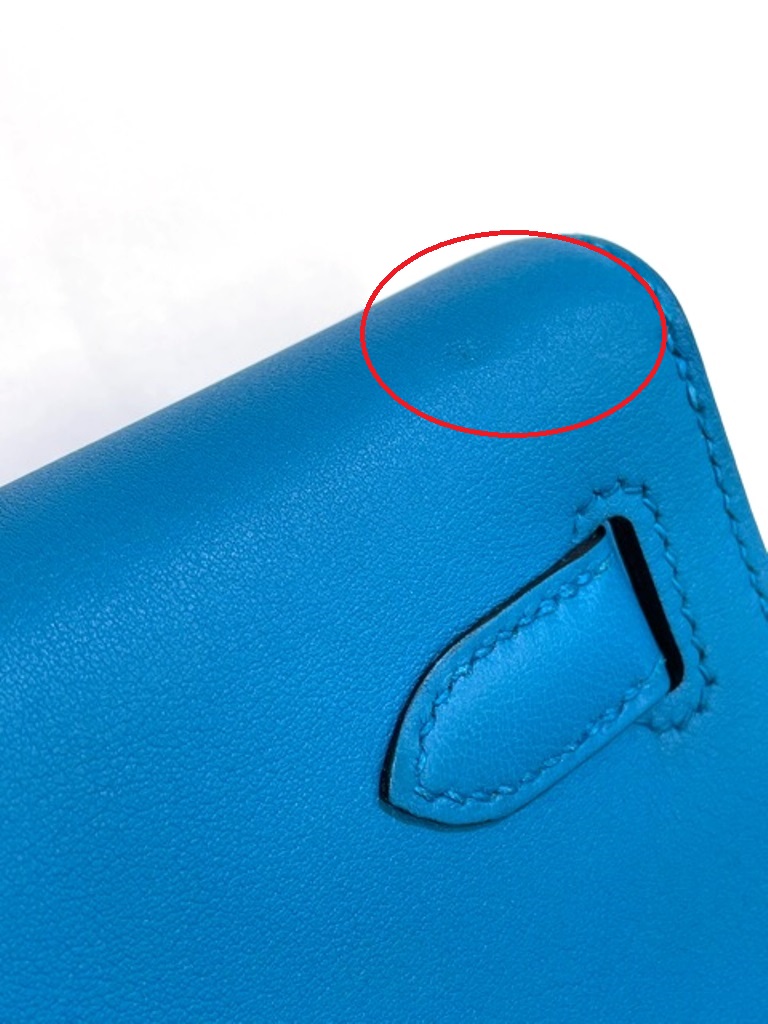 HERMES エルメス ケリーカット ブルーサンジバル ヴォースイフト