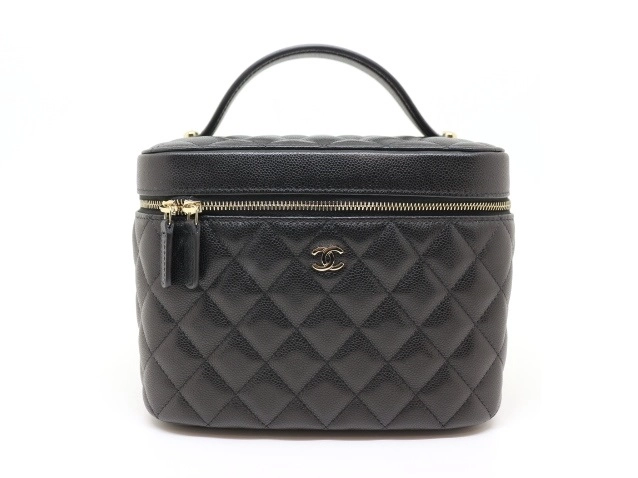 CHANEL シャネル バニティ ブラック GP マトラッセ キャビアスキン ハンドバッグ AP2573 2120000291159【200】  の購入なら「質」の大黒屋（公式）