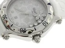 Chopard ショパール 腕時計 ハッピー スノーフレーク 27/8949 ステンレス/ラバー ダイヤモンドホワイト文字盤 クォーツ【472】SJ