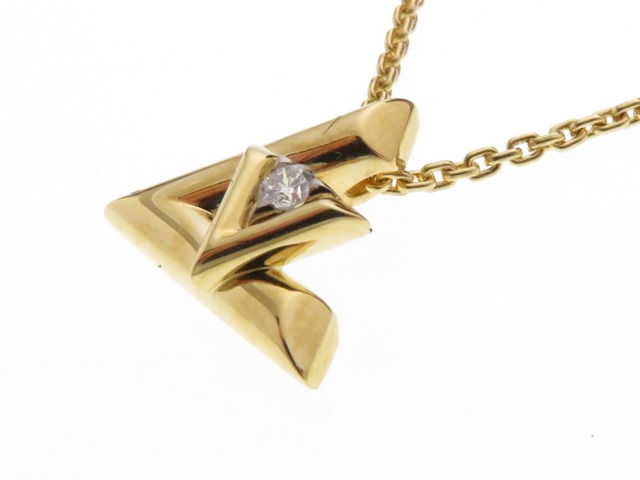 ここ LOUIS VUITTON ダイヤモンド満載のゴールドネックレス LOUIS VUITTON ルイヴィトン サン ブロッサム 1P ダイヤモンド