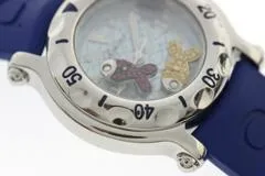 Chopard ショパール 腕時計 ハッピースポーツ ハッピーフィッシュ 27/8923-402 ステンレス/ラバー ダイヤモンドブルー文字盤 クォーツ【472】SJ