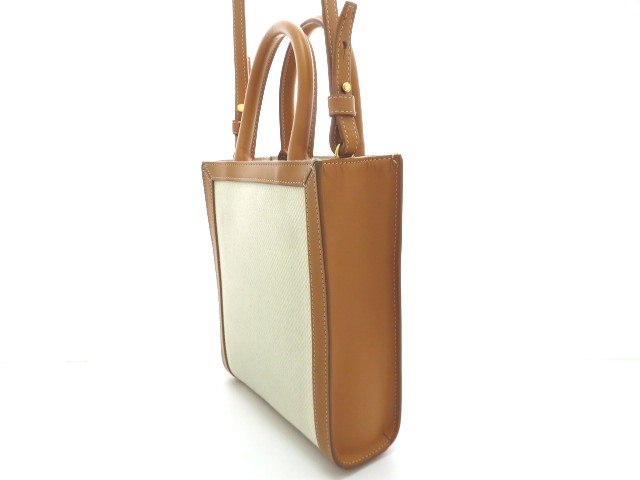 【美品】CELINE セリーヌ ミニバーティカルカバ ナチュラルタン 2WAY セリーヌ CELINE バーティカルカバ ミニ 193302 ナチュラル/タン