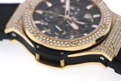 HUBLOT ウブロ 腕時計 ビッグ・バン アエロバン 311.PX.1180.GR.1704 K18ピンクゴールド/アリゲーターベルト ダイヤモンドベゼル スケルトン文字盤 自動巻き 2009年並行品【472】SJ