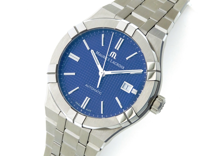 モーリスラクロア MAURICE LACROIX 腕時計 メンズ AI6008-SS000-430-4 アイコン オートマティック 自動巻き ブルーxネイビー アナログ表示