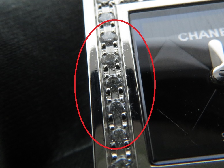 CHANEL シャネル マトラッセ ダイヤベゼル H0489 ブラック文字盤