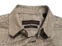 LOUIS VUITTON　ルイヴィトン　ロングスリーブシャツ　メンズ38/15　グレー　コットン　RM202FVHNHJFS6W　2143200546362　【432】