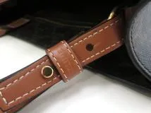 CELINE セリーヌ 2WAYバッグトリオンフ スモール バーティカル カバ トートバッグ タン コーティングキャンバス レザー【473】