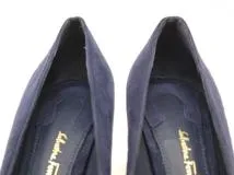 Salvatore Ferragamo　サルヴァトーレ・フェラガモ　パンプス　レディース5　パープル　スエード　AREZZO85 　214340021887　【432】