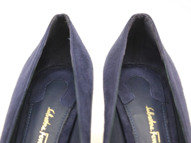 Salvatore Ferragamo　サルヴァトーレ・フェラガモ　パンプス　レディース5　パープル　スエード　AREZZO85 　214340021887　【432】