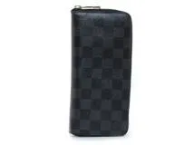 LOUIS VUITTON　ルイ・ヴィトン　LV　ジッピーウォレット・ヴェルティカル　ダミエ・グラフィット　ノワール　N63095　旧型　2141000303543【200】