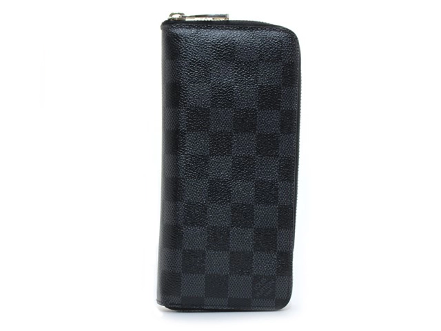 LOUIS VUITTON　ルイ・ヴィトン　LV　ジッピーウォレット・ヴェルティカル　ダミエ・グラフィット　ノワール　N63095　旧型　2141000303543【200】