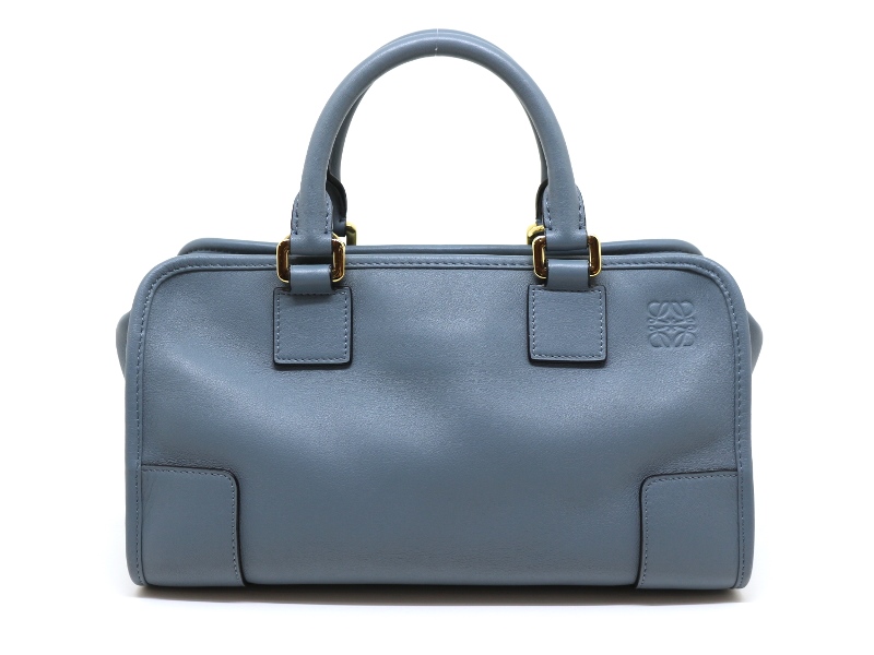 ロエベ アマゾナ レザー 2way バッグ LOEWE ロエベ 2wayバッグ アマソナ28 ブルーグレー レザー