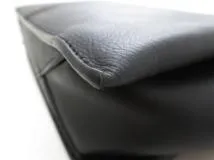 CELINE セリーヌ 2WAY トリフォルド トライフォールド クラッチバッグ ブラック レザー【473】