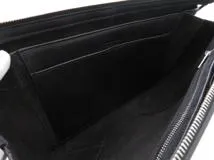 CELINE セリーヌ 2WAY トリフォルド トライフォールド クラッチバッグ ブラック レザー【473】