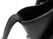 CELINE セリーヌ 2WAY トリフォルド トライフォールド クラッチバッグ ブラック レザー【473】