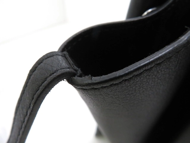 CELINE セリーヌ 2WAY トリフォルド トライフォールド クラッチバッグ ブラック レザー【473】