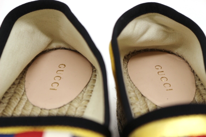 GUCCI グッチ エスパドリーユ 厚底パンプス レディース37