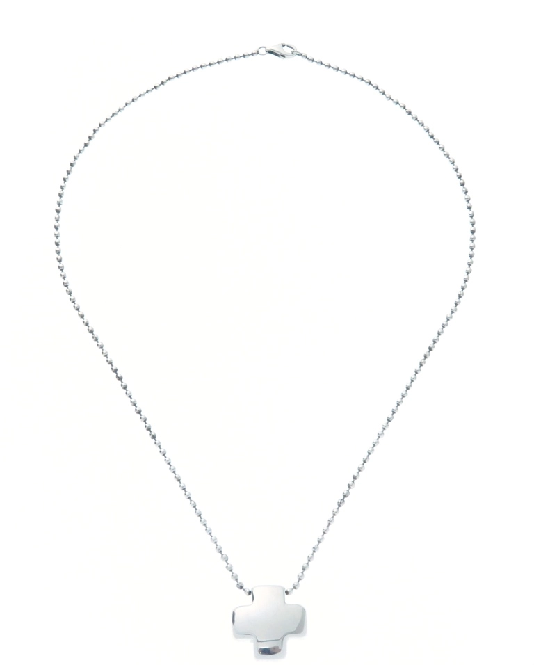 在庫処分　中古　Tiffany&Co ティファニーローマンクロス　ネックレス TIFFANY&Co. ティファニー ローマンクロス ボールチェーン
